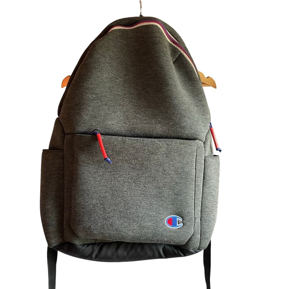 CHAMPION Laptop Backpack School Gray 12” x 18” The Attribute